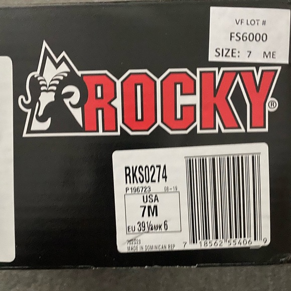 Rocky 6" Tall Brown Hiker Hiking Work Boots Vibram Sole Size 39.5 - Picture 4 of 12